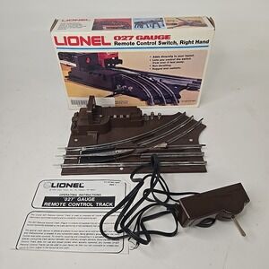 LIONEL O-27 6-5122 RIGHT REMOTE CONTROL SWITCH IN BOX - W CONTROLLER‎ - EX+
